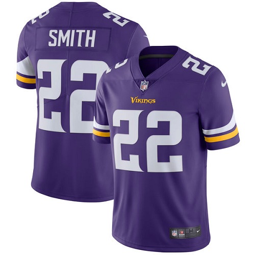 Minnesota Vikings #22 Limited Harrison Smith Purple Nike NFL Home Men Jersey Vapor Untouchable->youth nfl jersey->Youth Jersey